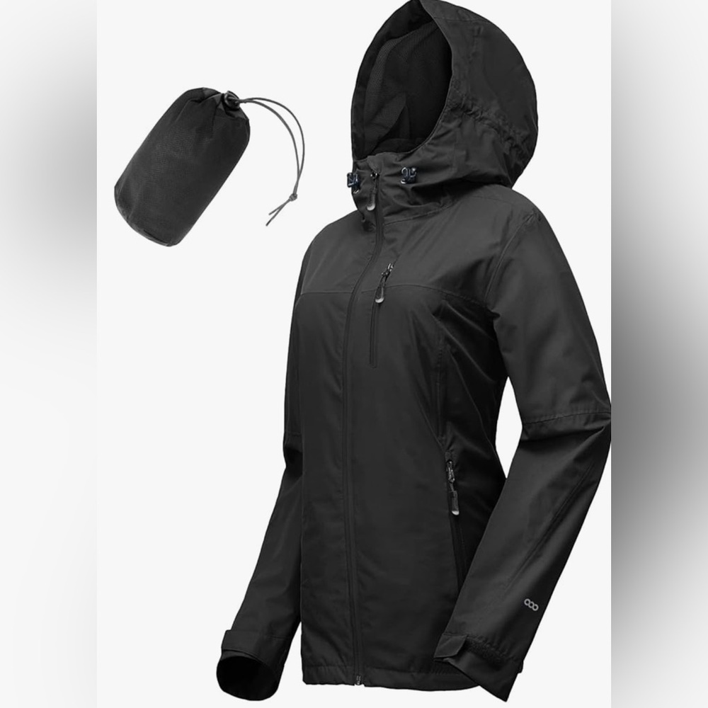 33,000ft , NWT, Womens Lightweight Packable Rain Jacket